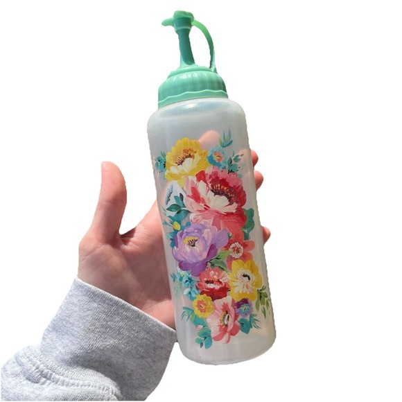 The Pioneer Woman Other - Pioneer Women NEW Oil Vinegar Squeeze Bottle Pop Top Floral Kitchen Retro